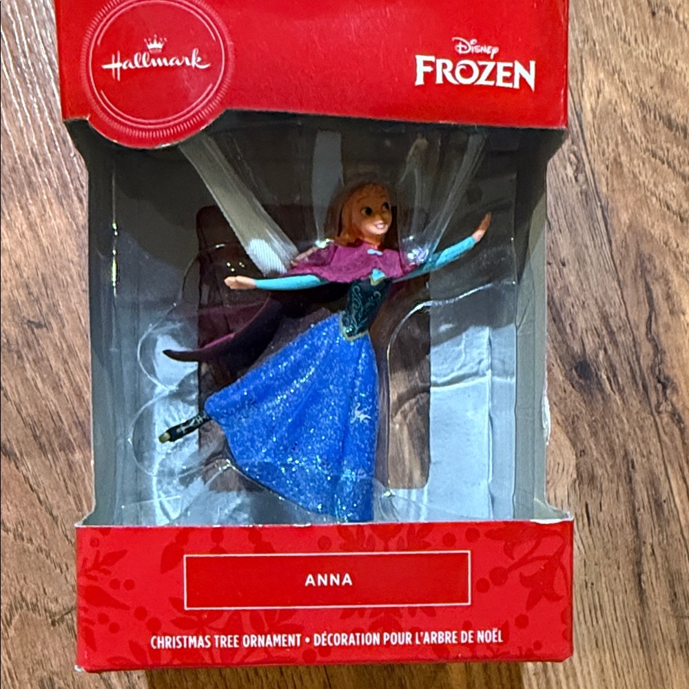 Hallmark Disney Frozen Anna Ornament with Blue and Purple